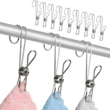 Clip longue queue en métal en acier inoxydable (6 pièces/ensemble)