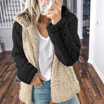 Veste d'Hiver en Peluche à Capuche