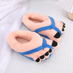 Pantoufles en peluche à pied amusantes