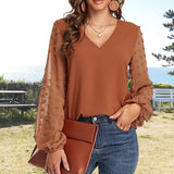 Chemise en mousseline à col en V