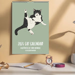 Calendrier mural chat 2024