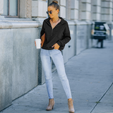 Sweat-shirt à col roulé de couleur unie