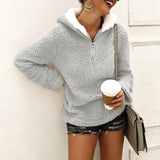 Sweat à capuche zippé en peluche