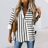 Chemisier décontracté à imprimé rayé