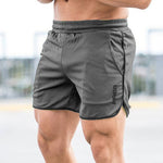 Short de sport de couleur unie pour hommes