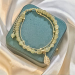 Wotian Jade Bracelet Porte-bonheur en Feuille d'Or