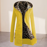 Manteau Imprimé Léopard Épaissi