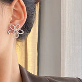 Boucles d'Oreilles Fleur Zircon