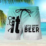 Short de plage hawaïen pour homme