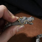 Bracelet Chaîne Dragon Fait Main en Argent