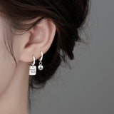 Boucles d'Oreilles Alphabet Porte-bonheur