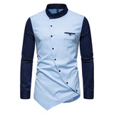 Chemise casual homme contrastée