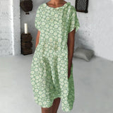 Robe à manches courtes tournesol