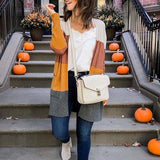 Pull Cardigan Contrasté