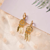 Boucles d'oreilles à breloques en cristal attrape-rêves