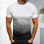 T-shirt col rond finition dégradé 3D