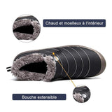 Chaussures à neige unisexes imperméables et chaudes
