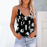 Débardeur col V imprimé léopard