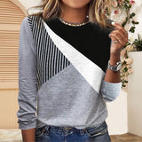 Sweat-shirts décontractés à rayures pour femmes