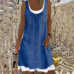 Robe d'été sans manches pour femme