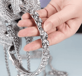 Sac seau à cordon de serrage en diamant