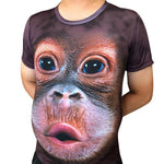 T-shirt drôle et créatif de singe