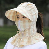 Chapeau de Soleil à Bord Long avec Eventail