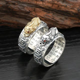 Bague ouverte Pixiu pour homme