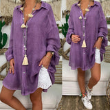 chemise boutonnée en coton et lin