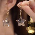 Boucles d'oreilles étoile en cristal scintillant