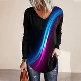 Haut à Manches Longues avec Imprimé Dégradé