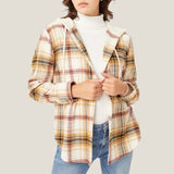Veste Chemise Décontractée Boutonnée à Capuche