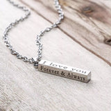 Collier à Pendentif Poteau de Voeux en Acier Inoxydable