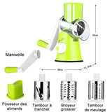 Râpe à fromage rotative 3 en 1 trancheuse à légumes