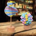 🎁 Jouet de Soulagement du Stress en Bois Lollipop