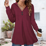 Sweat à Capuche Boutonné pour Femme