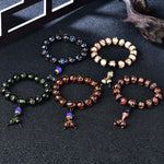 Bracelet Perles Glacées Gris Encens
