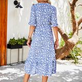 Nouvelle robe à volants en mousseline de soie