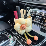 Boîte de rangement de sortie d'air de fleur de voiture