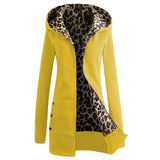 Manteau Imprimé Léopard Épaissi