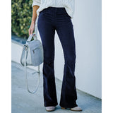 Pantalon en velours côtelé avec taille élastiquée