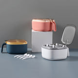 Boîte de quatre assaisonnements avec couvercle