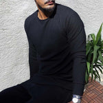 T-shirt minimaliste à manches longues pour hommes