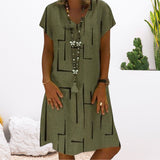 Robe Femme Imprimée Manches Courtes