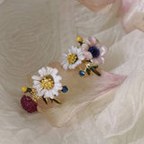 Boucles d'oreilles fleur de marguerite