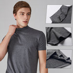 T-shirt homme coupe slim à col montant