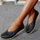 Chaussures en cuir confortables et souples pour femmes