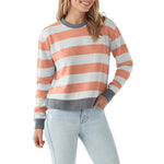 Sweat-shirt à manches longues et coupe slim à col rond et à la mode