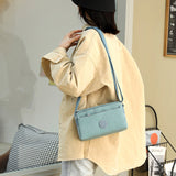 Sac à bandoulière simple en nylon à la mode multicouche décontracté pour dames