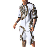 Costume de short à imprimé tigre à la mode pour hommes